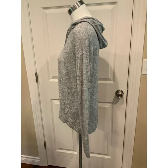 Athleta Heathered Gray Hoodie W/ Thumb Holes, Size XS (US) - Picture 5 of 9